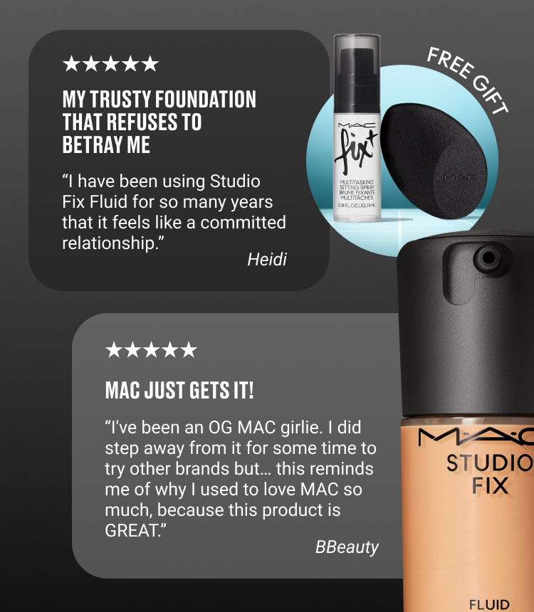 STUDIO FIX FLUID SPF 15 bottles and models